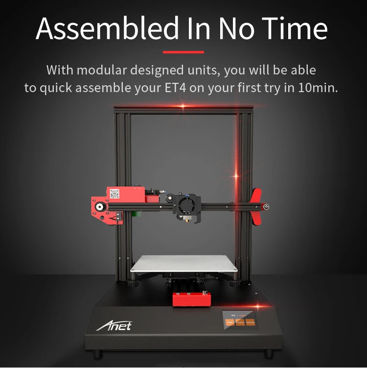 Anet E12 E10 ET4 Reprap i3 impressora 3d принтер DIY Imprimant 3d Принтер Комплект Большой размер печати с нитью SD карта 3d принтер