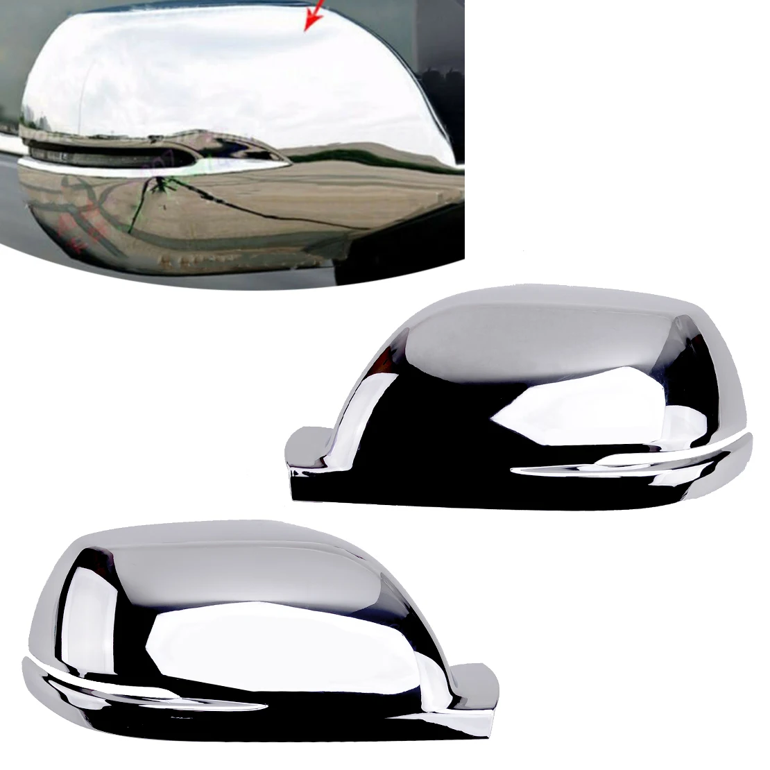 

1Pair Car Chrome Rearview Side Door Wing Mirror Cover Trim Fit for Honda CRV CR-V 2012-2014 2015 2016 2017 2018 2019 2020 ABS