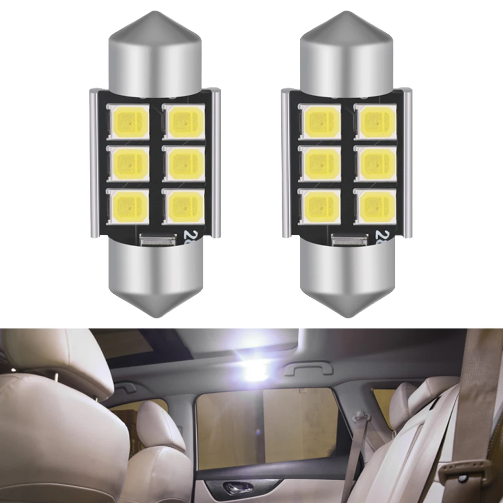 

4 шт., светодиодные лампы C5W C10W, 31-42 мм