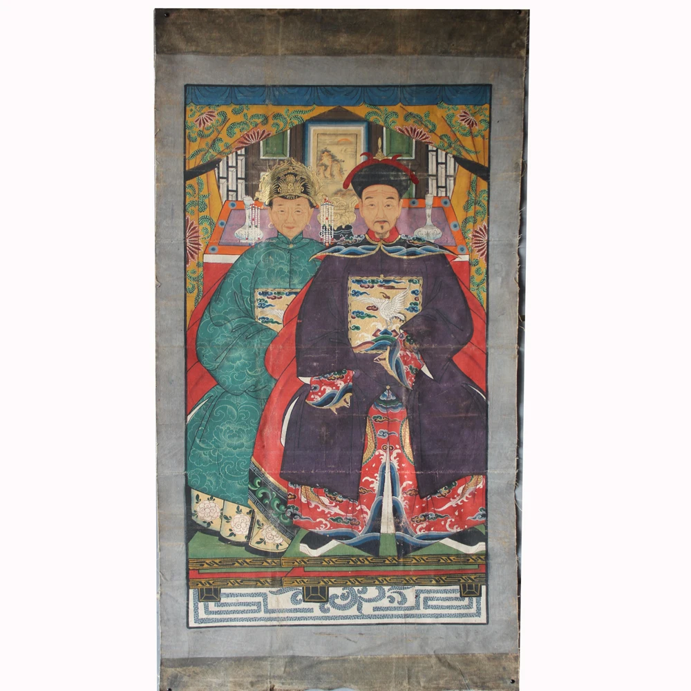 Ручная роспись предка Картина на холсте ткань|Рисование и каллиграфия| |