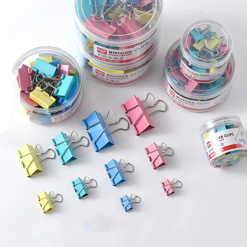 

60 шт металлический зажим для бумаги 15 мм цветной зажим для бумаги, используется для книг Канцтовары Школьные офисные принадлежности Высоко...
