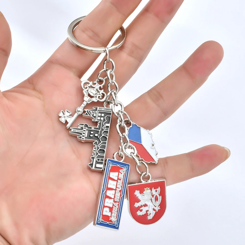 Vicney флаг Чехии PRAHA с собором Святого Вита брелок Чешский сувенир для путешествий