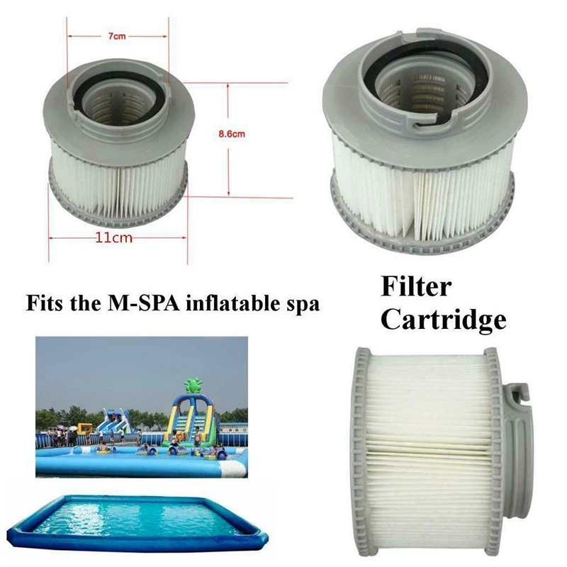 

1/2 Pcs Filter Cartridges Strainer Replacement Durable for MSPA Hot Tub Spas Swimming Pool SEC88