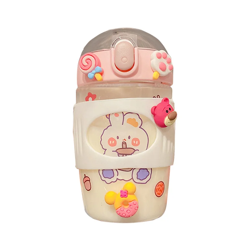 380 мл милая чашка из соломы семейная для питья портативная с ремешком