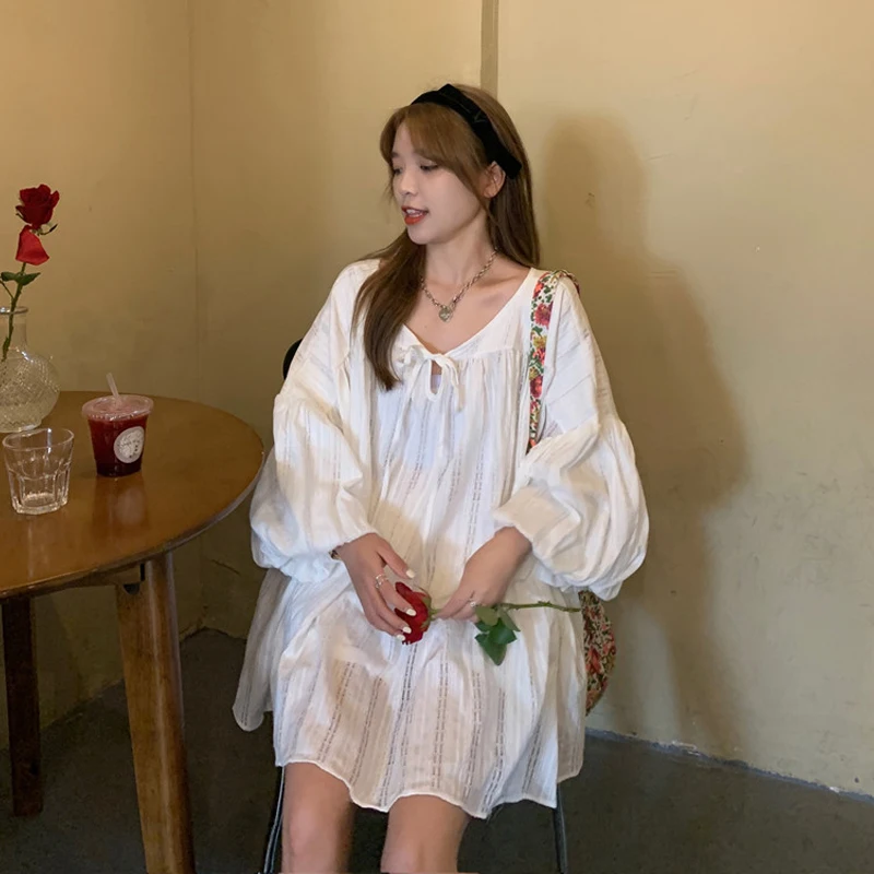 

White Shirt Dress Women's Clothing Spring Autumn 2021 New French First Love Small Design Sense Baby Skirt