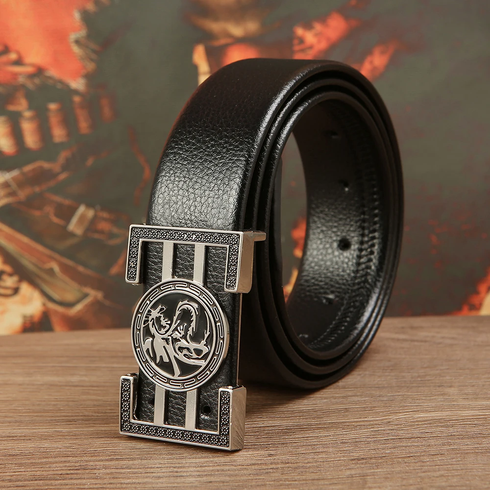 New product belt men's PU leather belt men's business casual all-match belt
