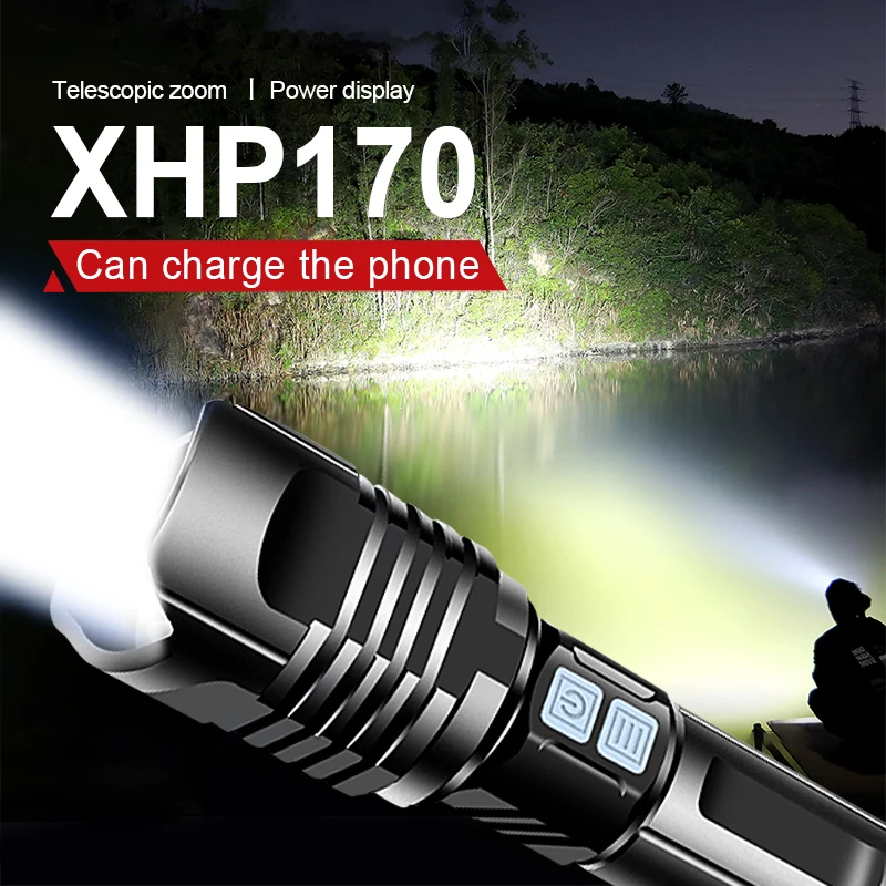 

Super XHP170 Most Powerful Led Flashlight XHP90.2 Tactical Flashlight XHP70.2 Zoom Hand Lamp Usb Rechargeable Flash Light 18650