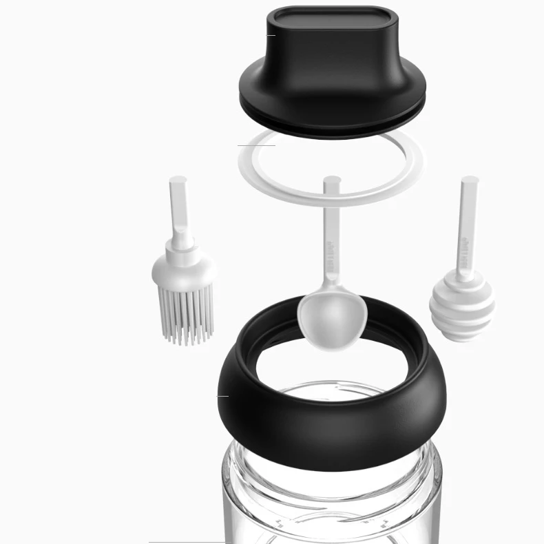 Стеклянный герметичный горшок для приправ 3 шт. контейнеры Ho домашнего