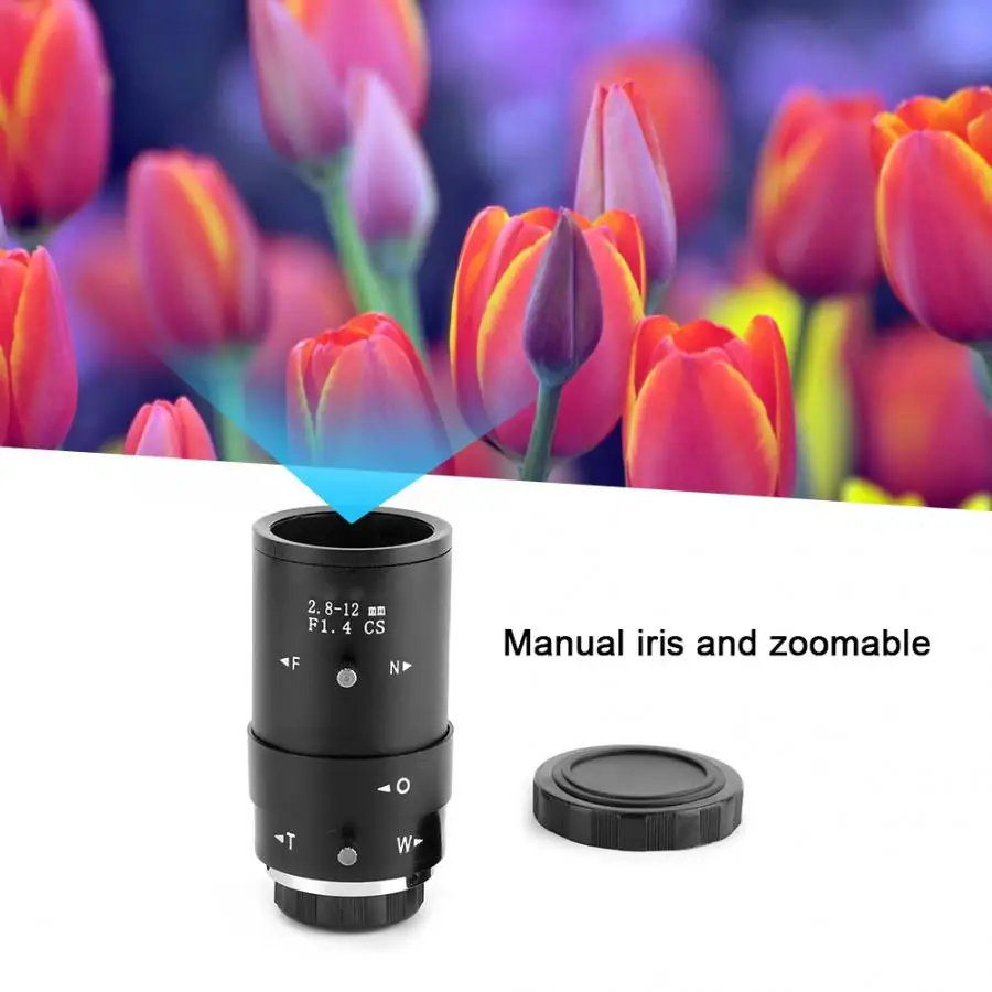 Ручная настройка апертуры CCTV камеры безопасности зум-объектив 720P 2 8-12 мм 1/3 |
