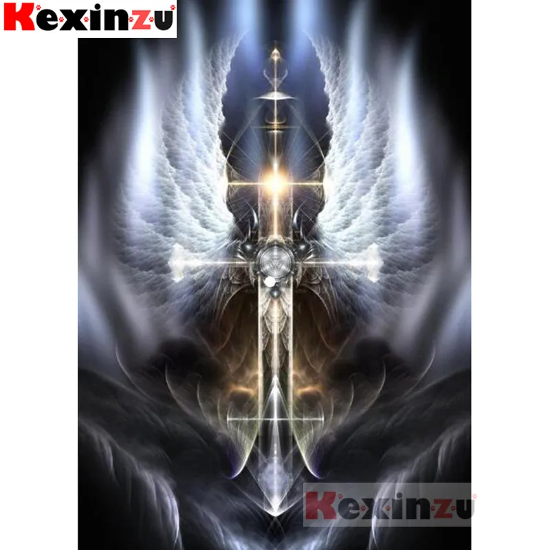 

kexinzu Full 5D DIY Square/Round Diamond Painting"Wing sword" 3D Embroidery Cross Stitch Mosaic diamondpainting Gift K@88886