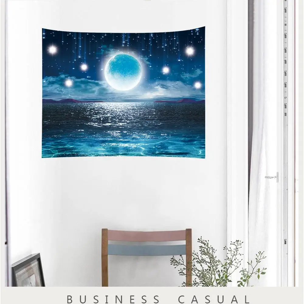 

Ozean mond tapisserie natur wohnheim dekor wand hngen bauernhaus drop verschiffen stoff wand tuch wandteppiche