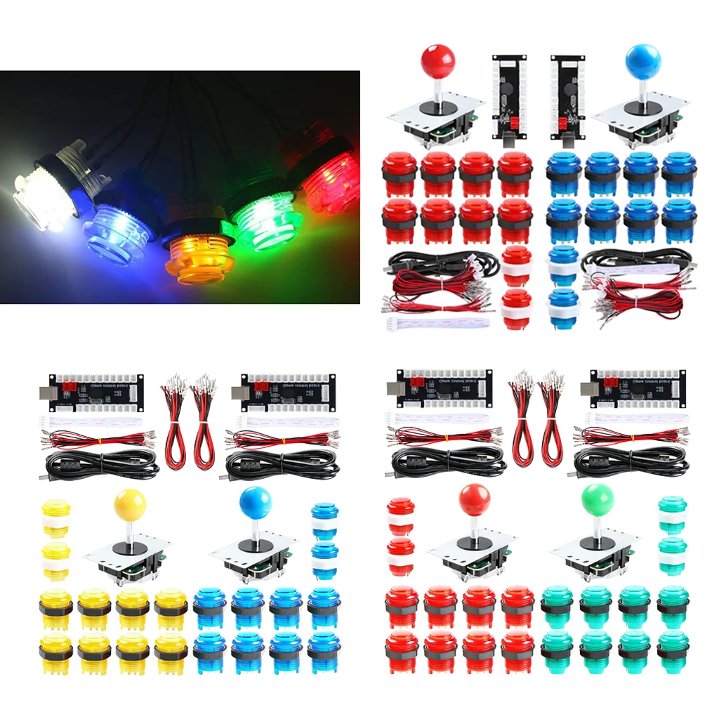 2 игрока Led аркадные игры Diy части комплект Usb контроллер аркадный джойстик кодеры