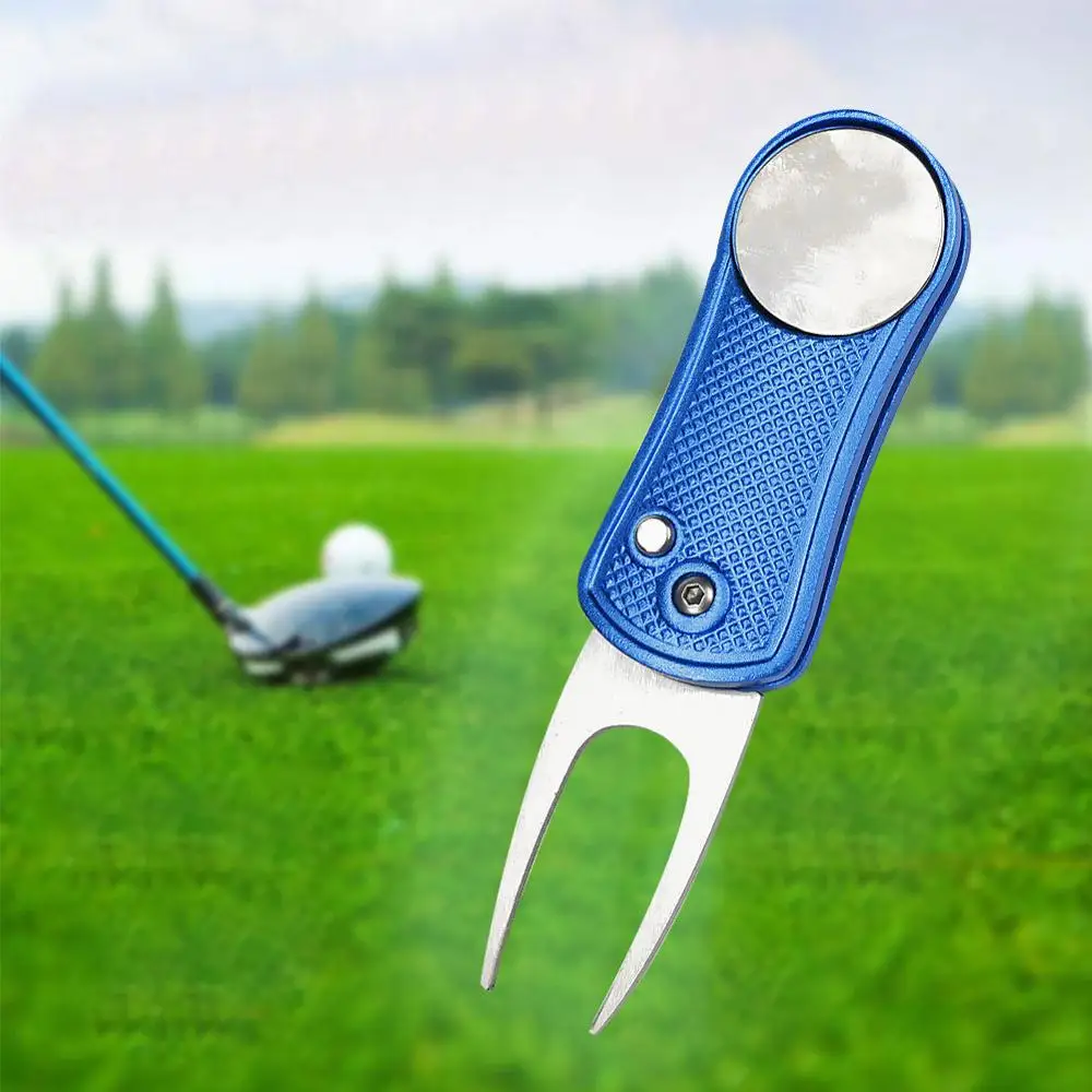 

Golf Green Fork Golf Aluminum Handle Folding Green Fork High Quality Gift Tools Accessories Practice Cue