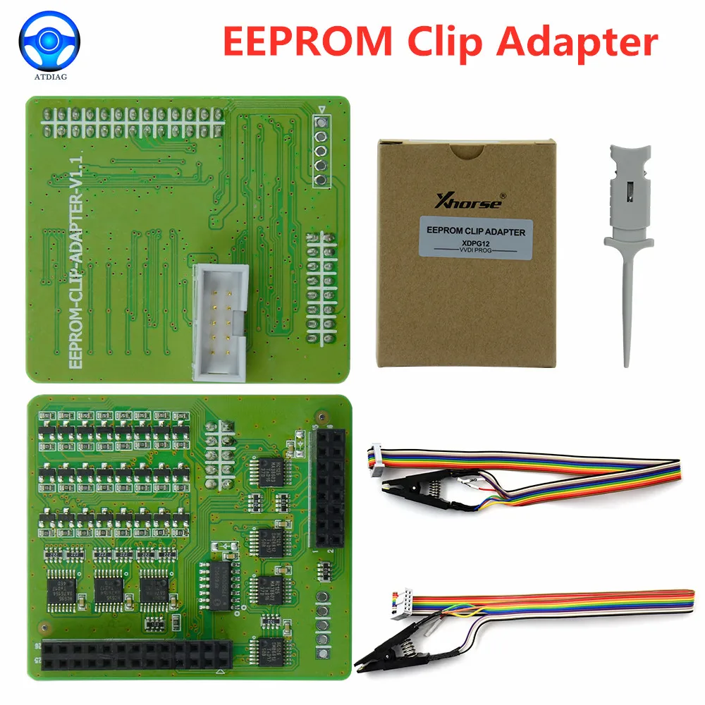 

Новейший клип-адаптер Xhorse EEPROM XDPG12CH для чтения и записи схем SOP8/DIP8, используется для программирования VVDI PROG