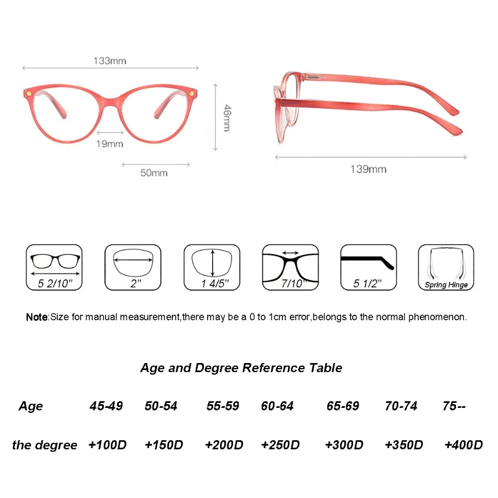 

Cat eye reading glasses light women fashion new design presbyopic glasses