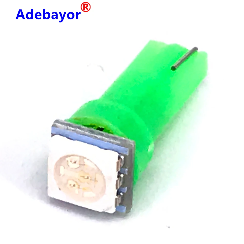 10 X Бесплатная доставка автомобиля T5 74 5050 SMD 1 светодиодный инструмент лампа