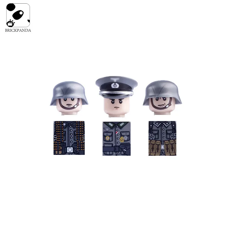 

WW2 Military German Soldier Building Blocks Army Officer Figures Gun Weapons Accessories 98k Children Toy Gift