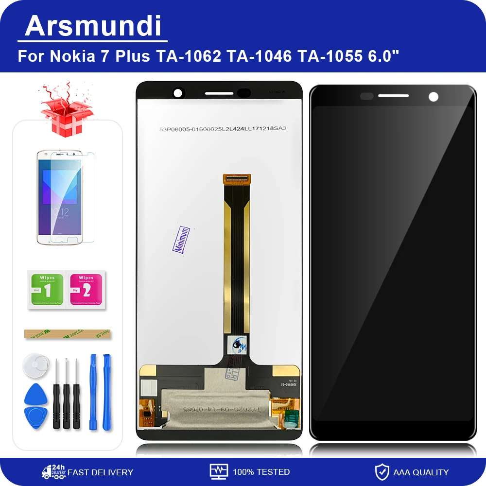 ЖК-дисплей с дигитайзером сенсорного экрана в сборе для Nokia 7 Plus / E9 Plus/TA-1062 Замена