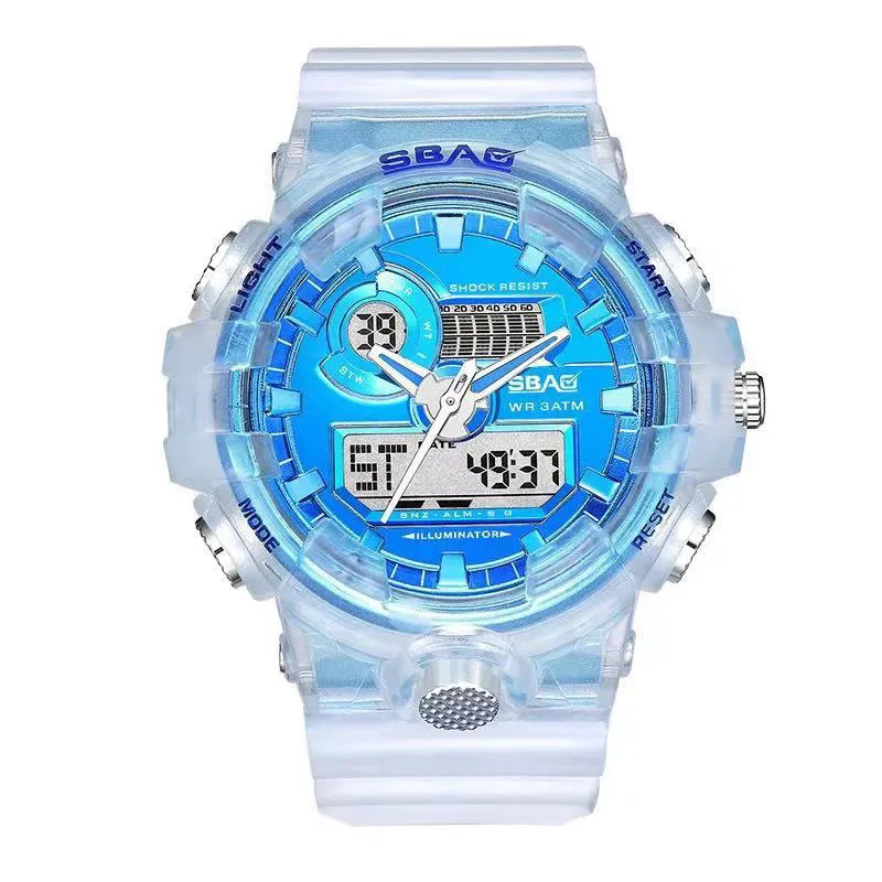 50 метров спортивные парные часы для плавания Sbao брендовые прозрачные стильные