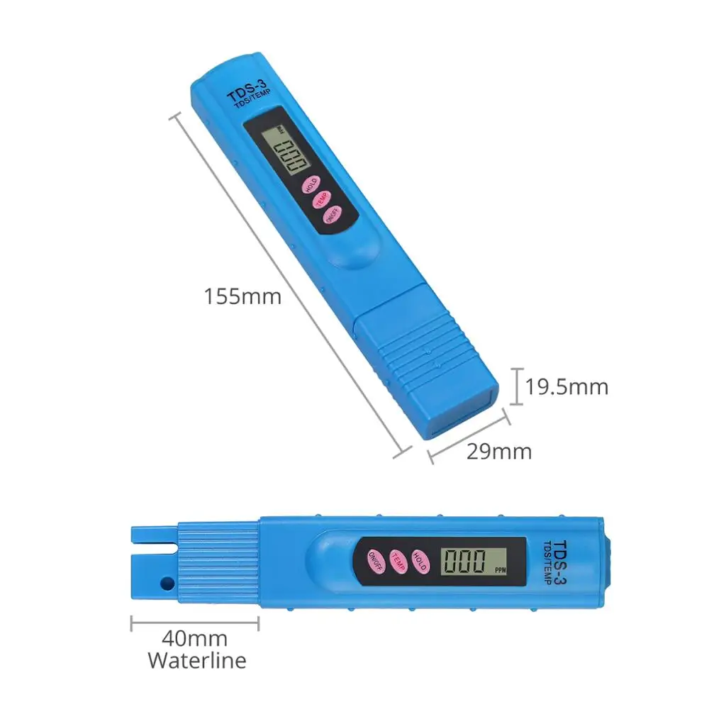 Измеритель Neoteck TDS3 PPM домашний тестер чистоты питьевой воды 0-999ppm разрешение 1ppm |