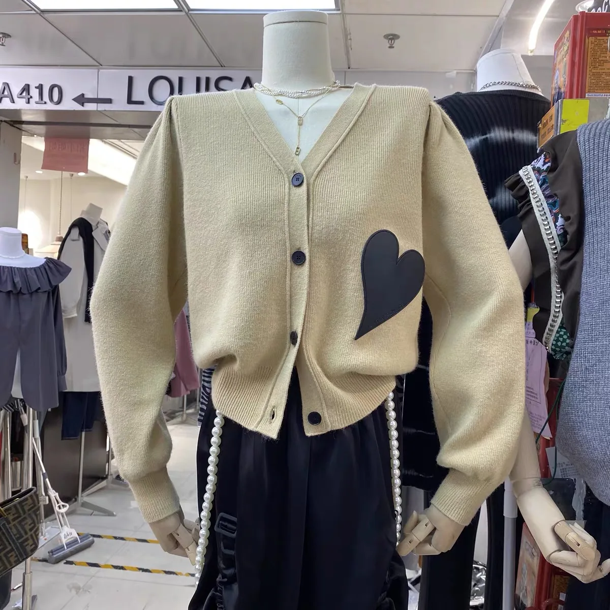 

Женский однобортный Кардиган, однотонный вязаный жакет с длинным рукавом, в винтажном стиле, верхняя одежда на осень