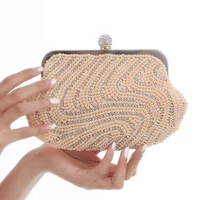 fashion full pearl rhinestone clutches ladies luxury evening bags female elegant small handbags fashion party small pouch purse