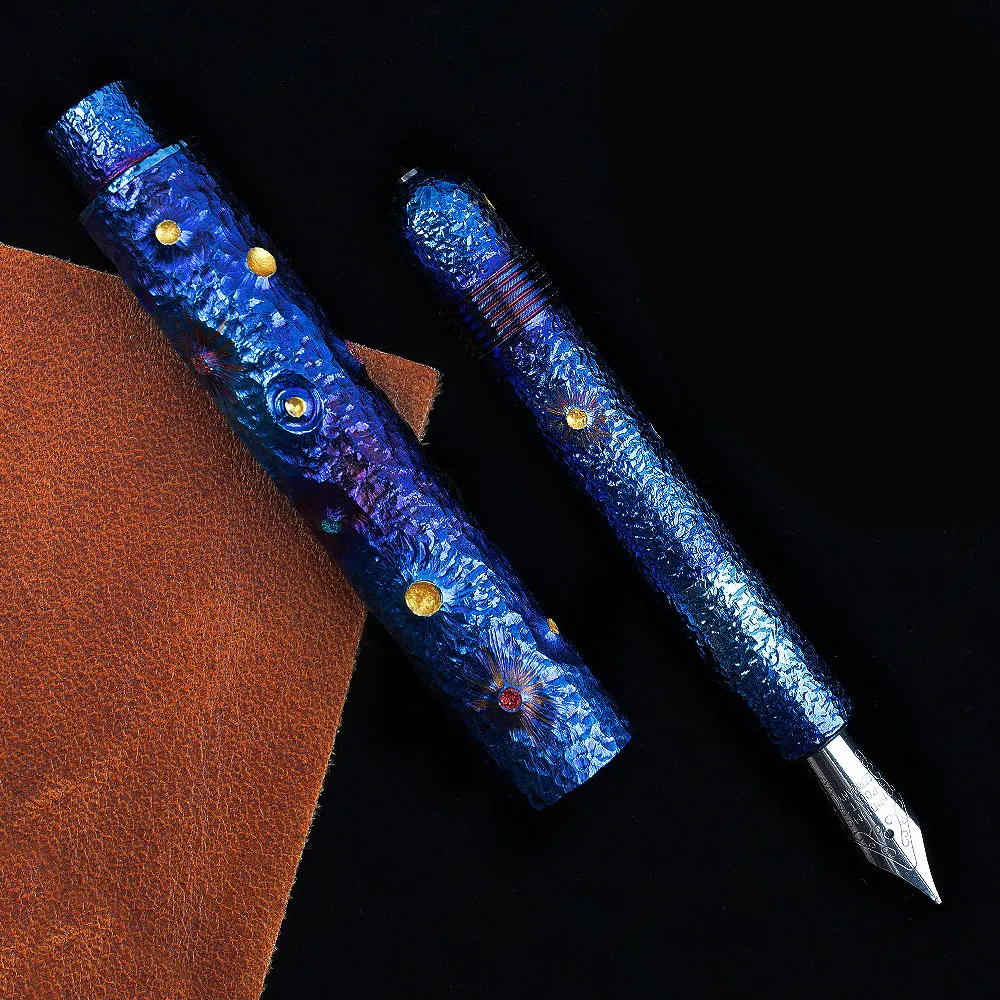 Titanium alloy hand-carved tactical pen birthday gift pen EDC multifunctional tungsten steel pen writing pen
