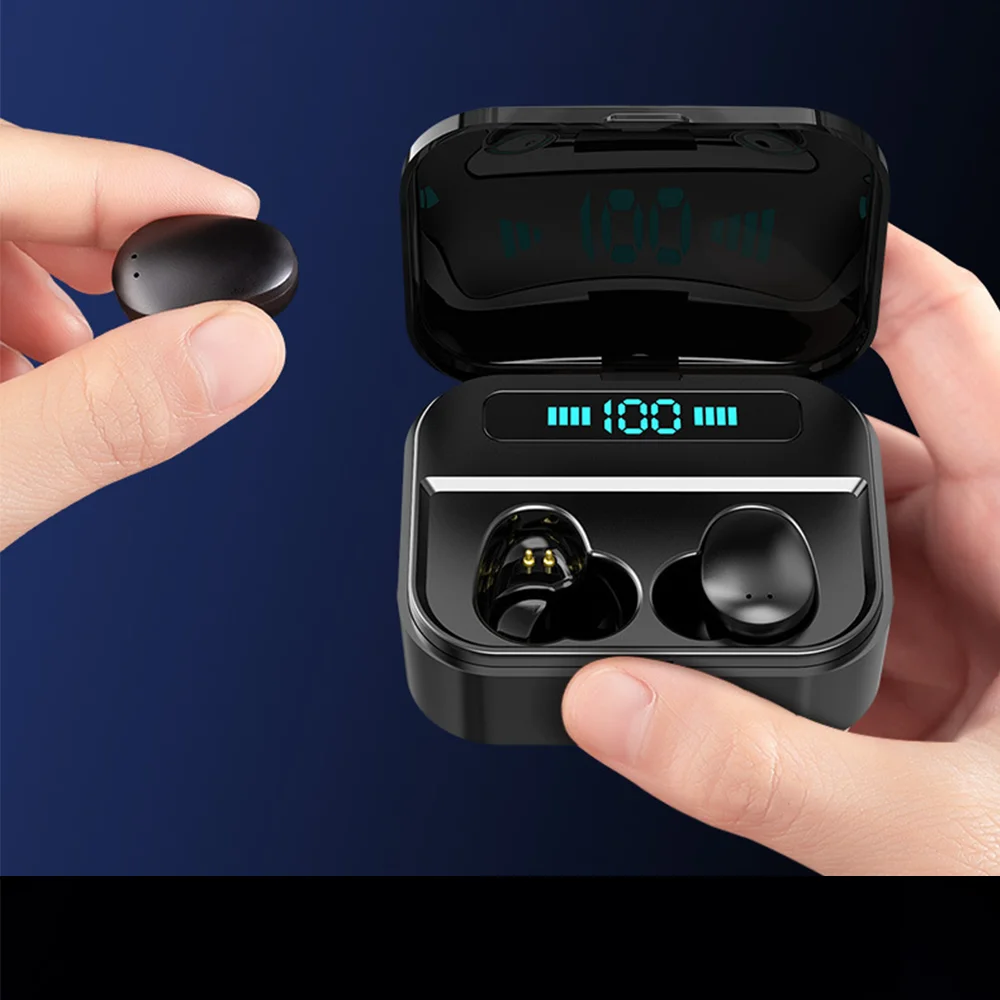 TWS True Bluetooth 5,0 беспроводная гарнитура для наушников Беспроводная стерео гарнитура 3D HIFI спортивные наушники mic Мощный светодиодный дисплей для телефона