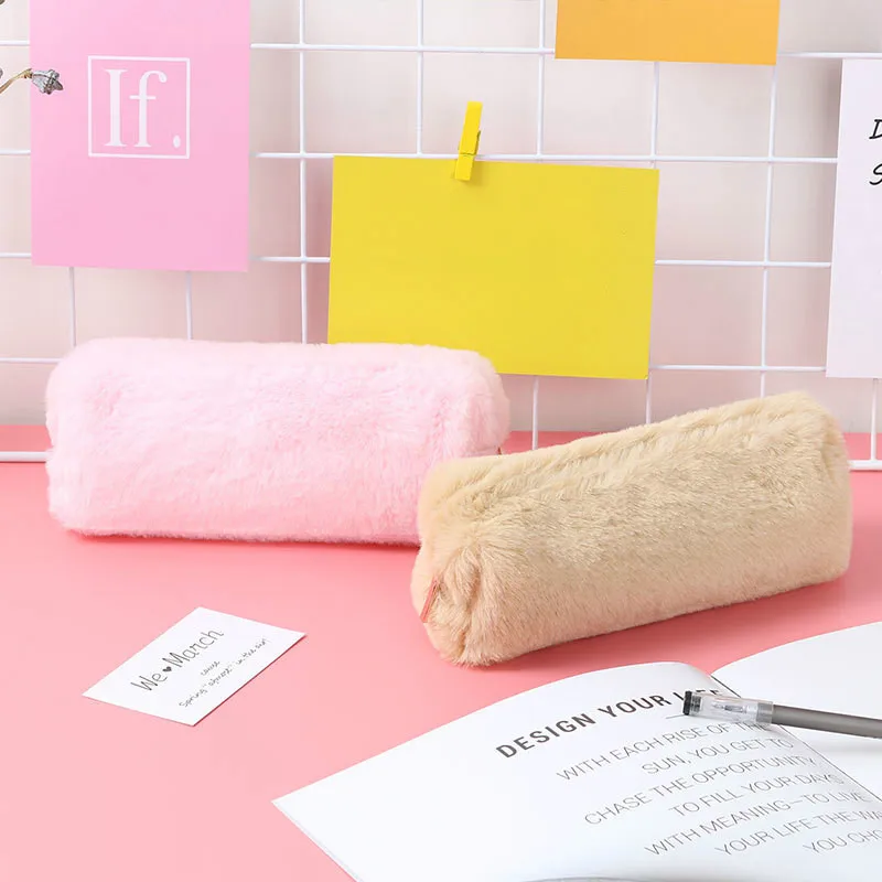 5 цветов варианты для девочек Kawaii Плюшевые Карандаш Чехол Сумка милый большой