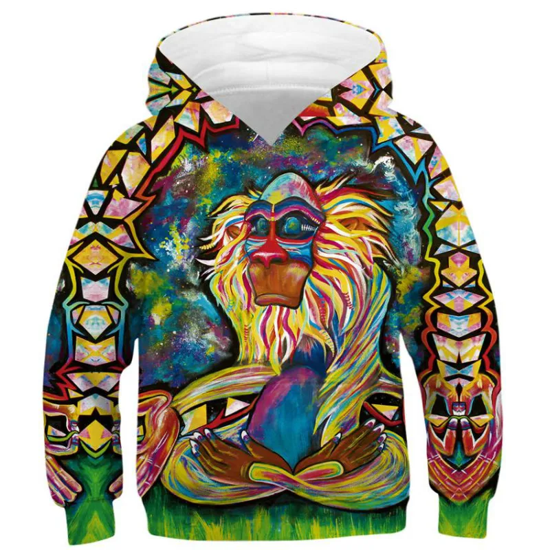 Толстовки для мальчиков и девочек с 3D принтом верхняя одежда подростков на весну