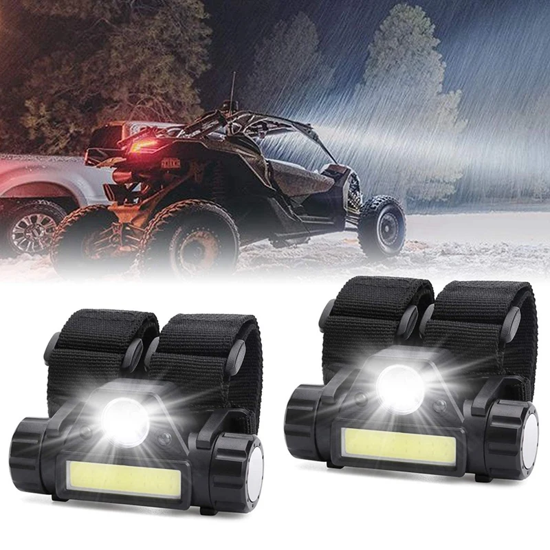 

2 Pack LED Light 1.25-2.0 Inch Rechargeable Roll Bar Mount Dome Work Light for UTV ATV Off Road Golf Cart Motorcycle