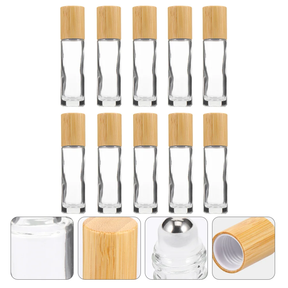 

10pcs 10ML Roller Perfume Bottle Refillable Essential Oil Bottle Container
