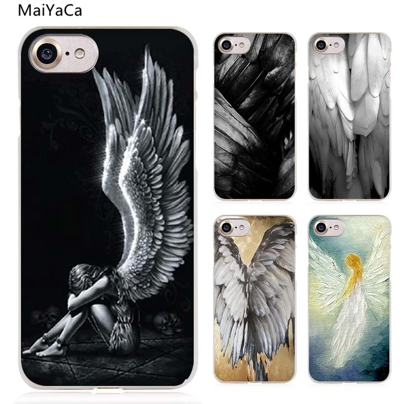 MaiYaCa новинка хит крылья ангела чехол для телефона s iPhone 4S SE 5C 5S 6 S 7 8 Plus XR XS Max