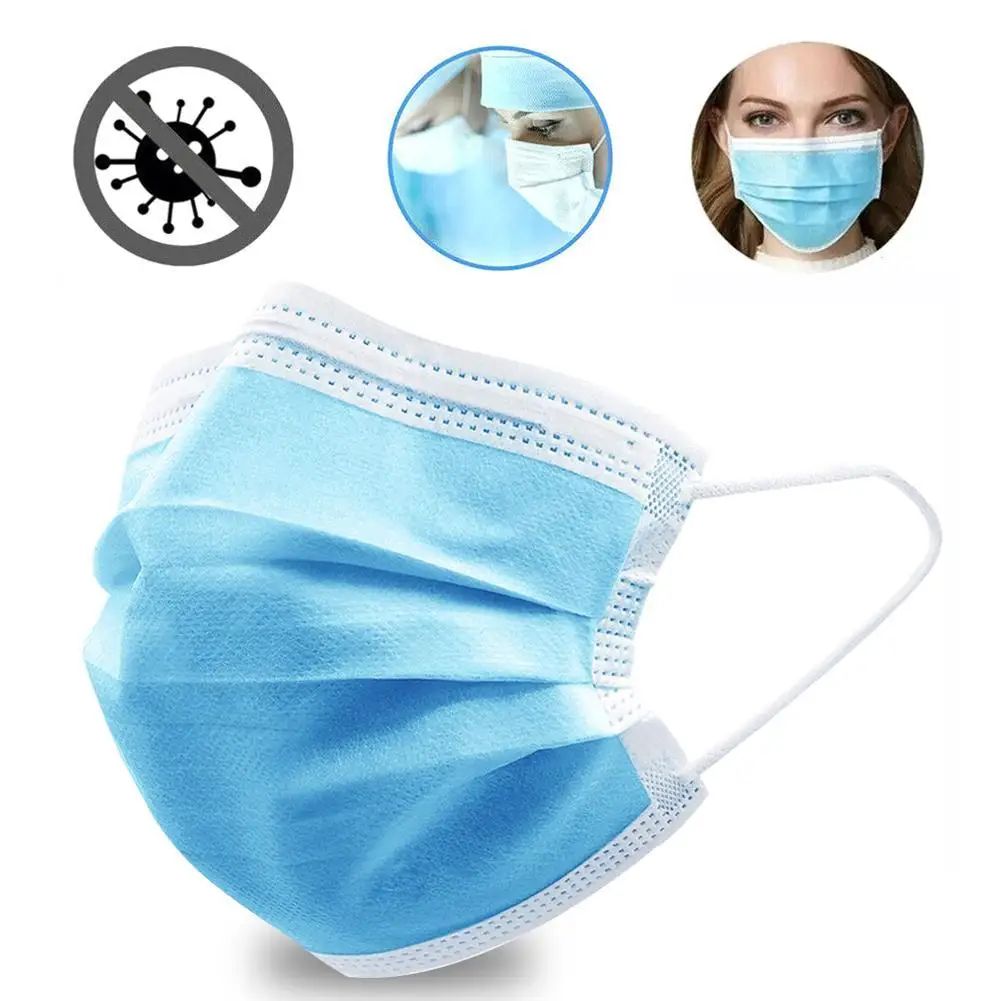 5/20/40pcs Anti-virus/dust Face Mask Protective Cover Masks Disposable Surgical Mouth-muffle Blue AntiPollution Respirator | Дом и сад