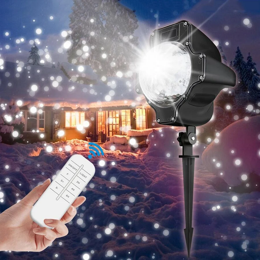 Лазерный прожектор Thrisdar IP65 подвижный снег для сада снегопад Рождественский