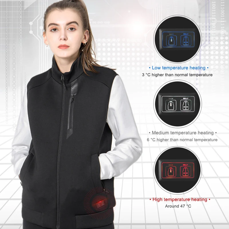 ZYNNEVA зимний USB умный тепловой жилет для мужчин и женщин на открытом воздухе само