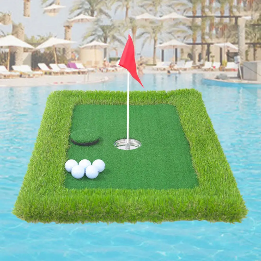 

Набор для игры в гольф, плавающий зеленый гольф с другими аксессуарами, плавающий зеленый коврик для гольфа, водный флаг бассейна, искусстве...