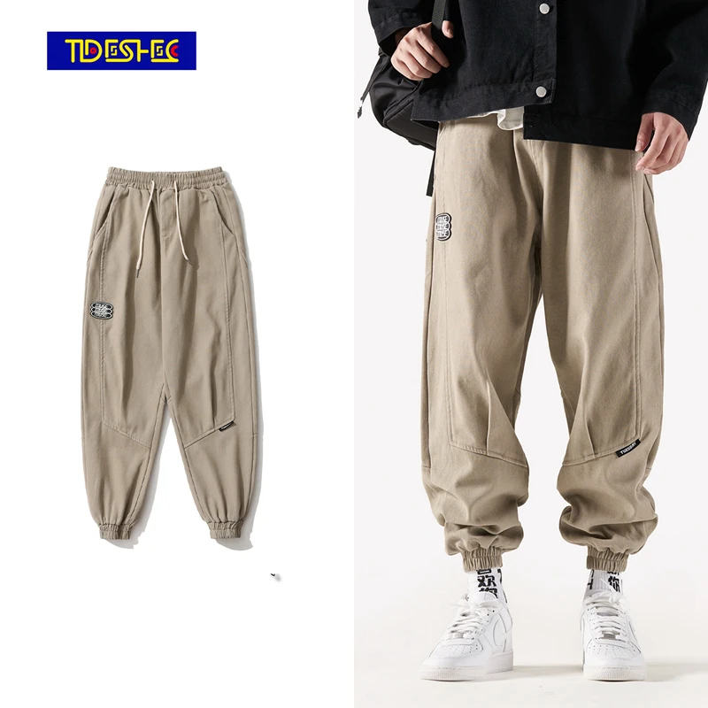 

Шаровары в стиле хип-хоп, Мужская Уличная одежда, повседневные джоггеры, мужские брюки из хлопка, зимние бархатные плотные брюки-карго