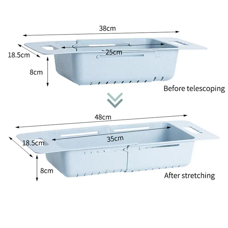Collapsible Kitchen Colander Fruit Vegetable Strainer Drainer Washing Basket Plastic Drain Vegatable Food | Дом и сад