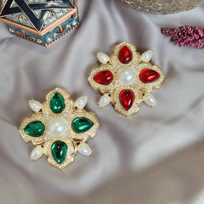 Женские броши-кресты CINDY XIANG из смолы и стразы 2 цвета винтажные аксессуары