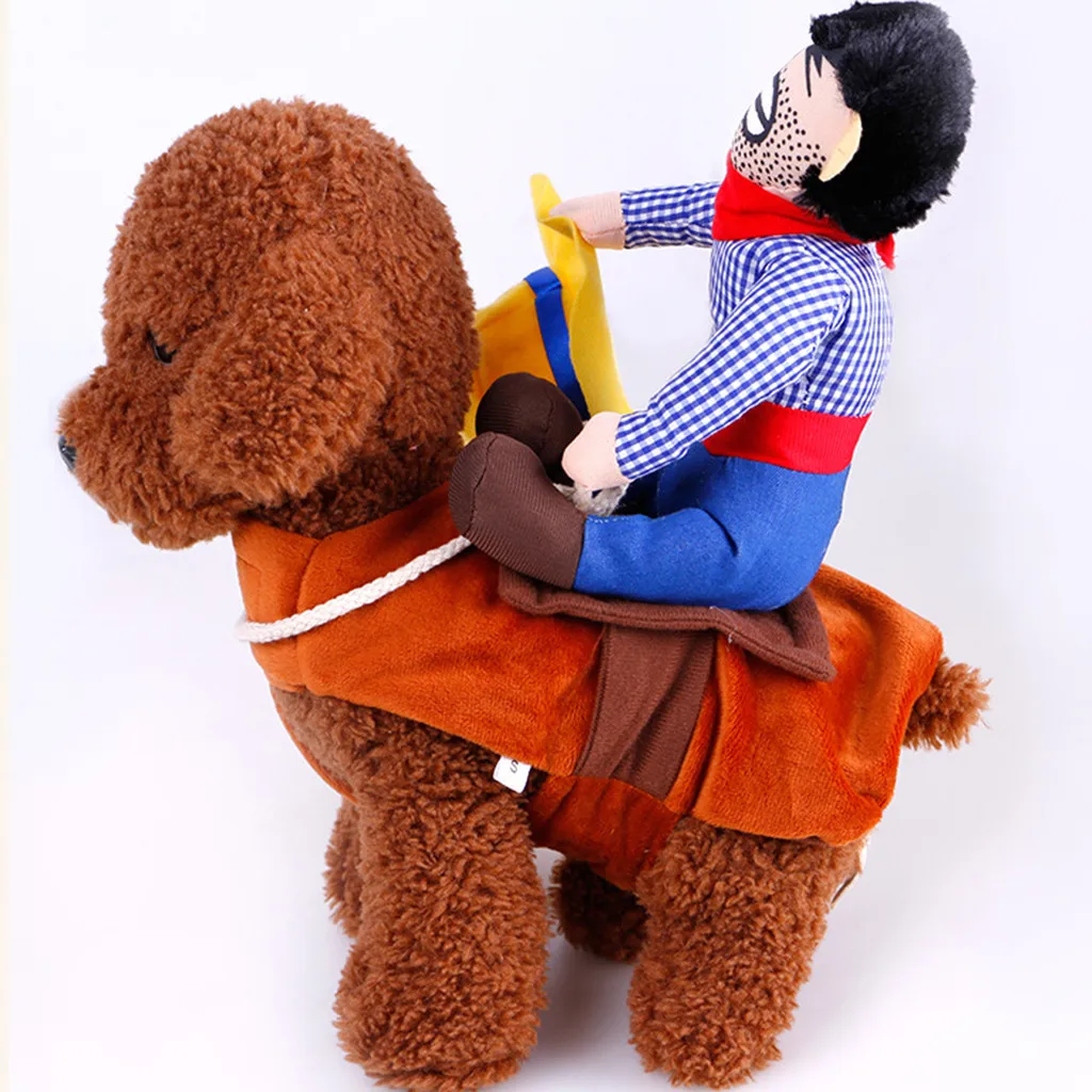 Одежда для собак кошка ковбой костюм всадника одежда рыцарский Стиль зимняя Roupas