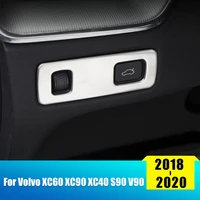 stainless steel car headlight switch sequin headlight adjust cover for volvo xc60 xc90 xc40 v90 s90 2018 2019 2020 accessories