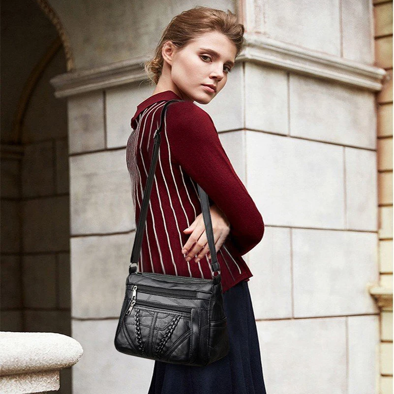 

Women PU Leather Shoulder Bag Ladies Messenger Crossbody Bags for Female Handbag Lady Purse Sac Femme