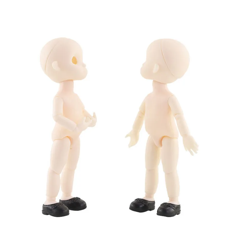 Фото 13 подвижных шарнирных кукол, игрушки для детей, куклы BJD, голая кукла 16 см, практика для макияжа, голова куклы может открыть чехол №3