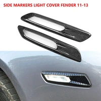 car carbon fiber cf side fender marker light cover for bmw 5 series f10 pre lcl 2011 2012 2013 front side light eyebrow stickers