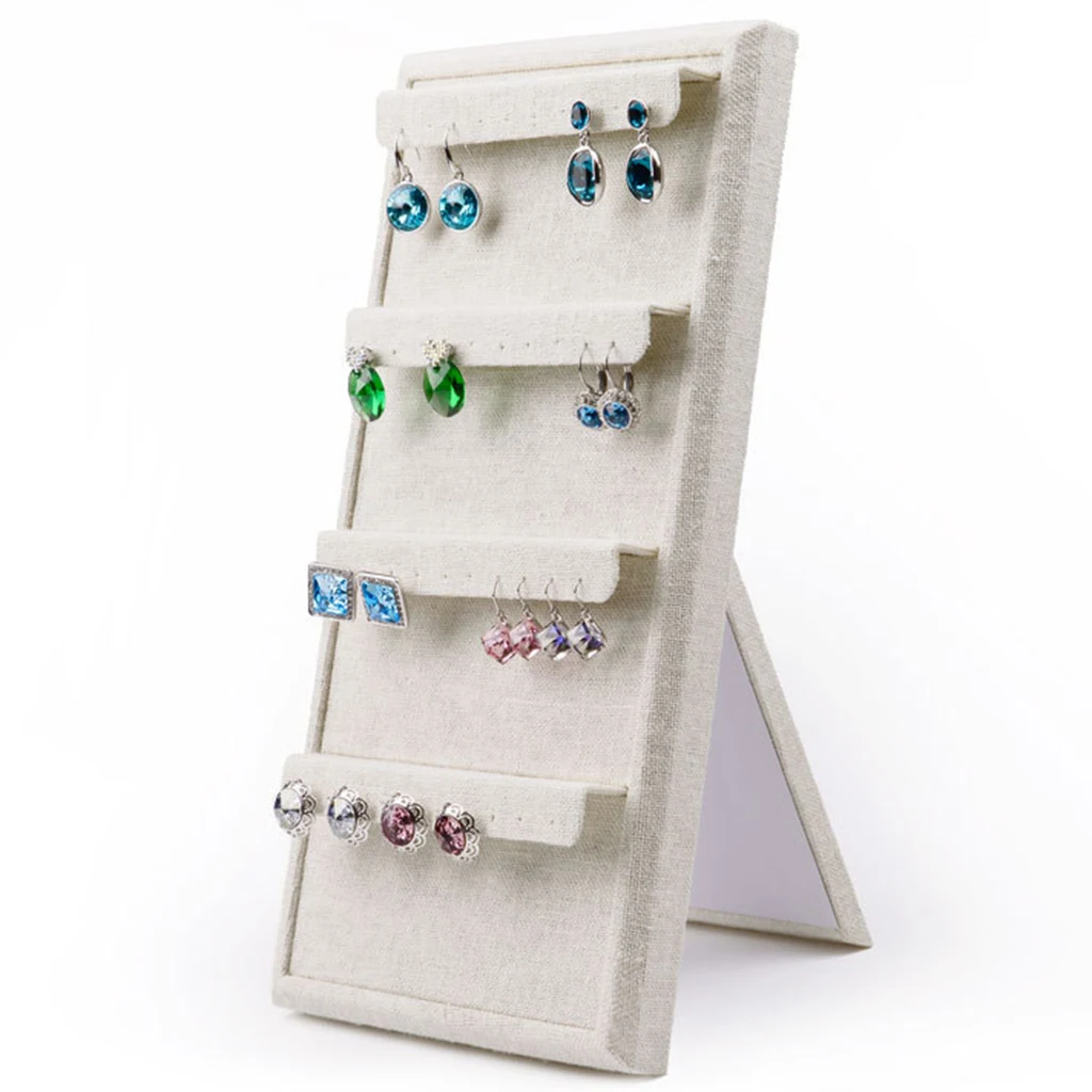 

Portable Size 15x30x29cm Stand Rack for Earring Dangle Hook Display 4-tier