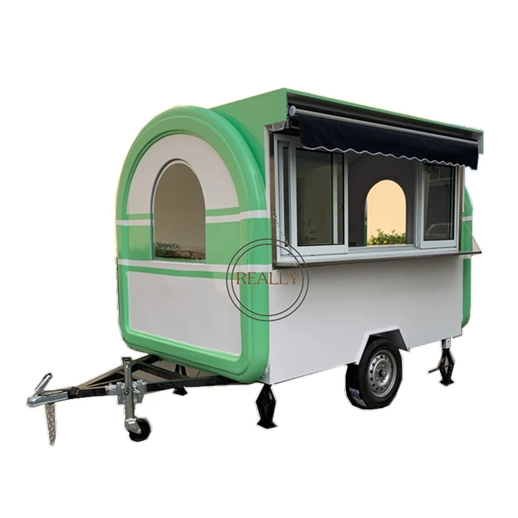 

2.8m length fast food cart mobile kitchen trailer jewelry kiosk food cart hot dog food trailer