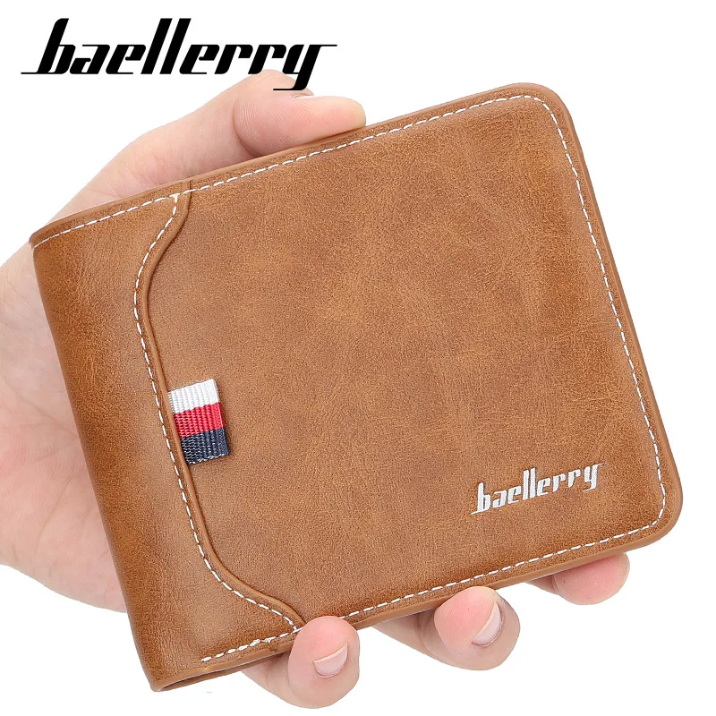 2019 Baellerry повседневные мужские кошельки из искусственной кожи Короткий держатель