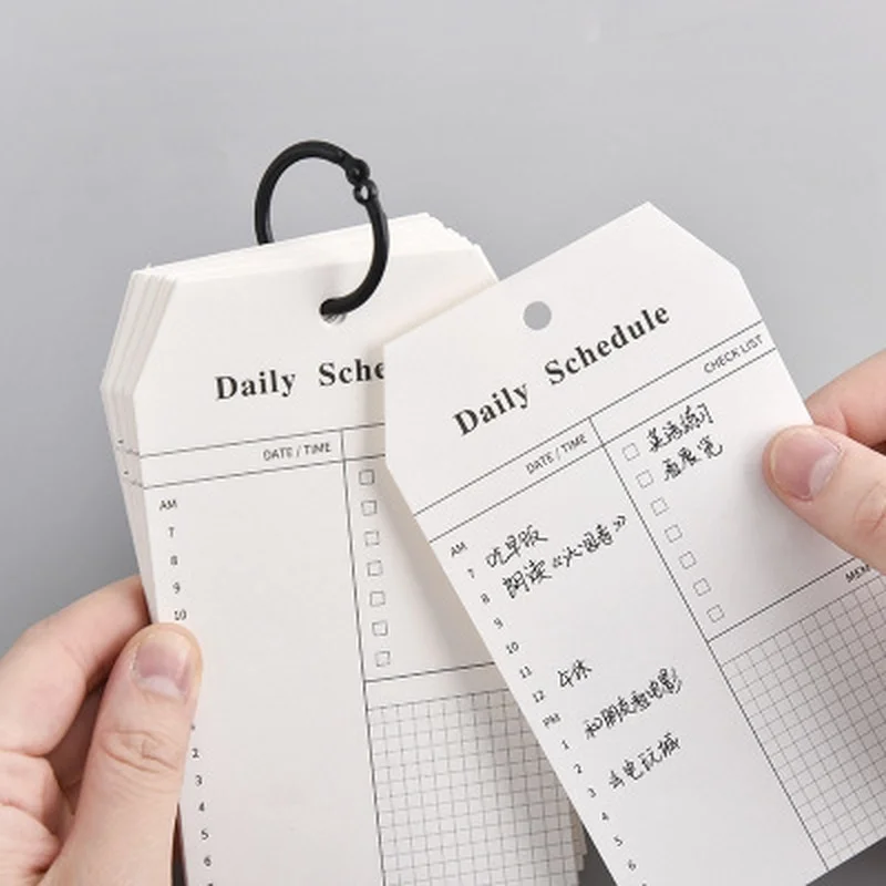 

52 Sheets/set Newest Loose Leaf Daily Schedule List Planner Memo Note Pads Study Work Notepads Book Stationery Supplies