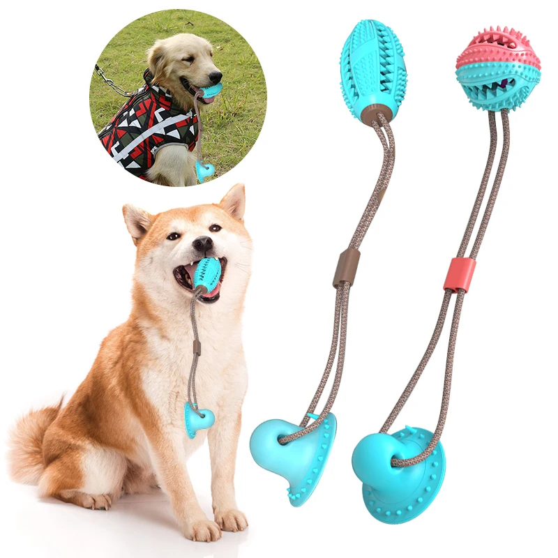 Интерактивные игрушки для собак с присоской игрушка шариком из термопластичного
